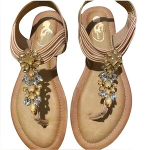 CG Bejeweled thong sandals